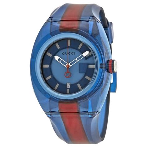 Men's Sync XXL (Transparent) Rubber Blue Dial Watch